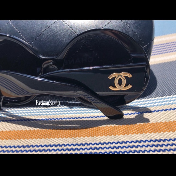 Vintage Chanel 1993 Runway Mirror CC Logo Editorial Round Lens Sunglasses - Picture 7 of 17